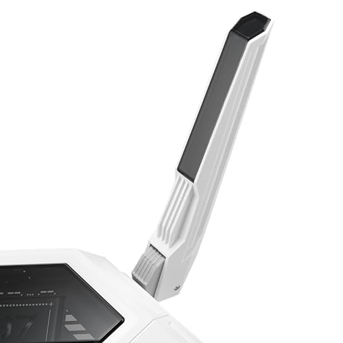 ASUS GT-BE19000AI: tri-band WiFi 7 gaming router, AI boost, dual 10G ports, gaming network, RGB design.