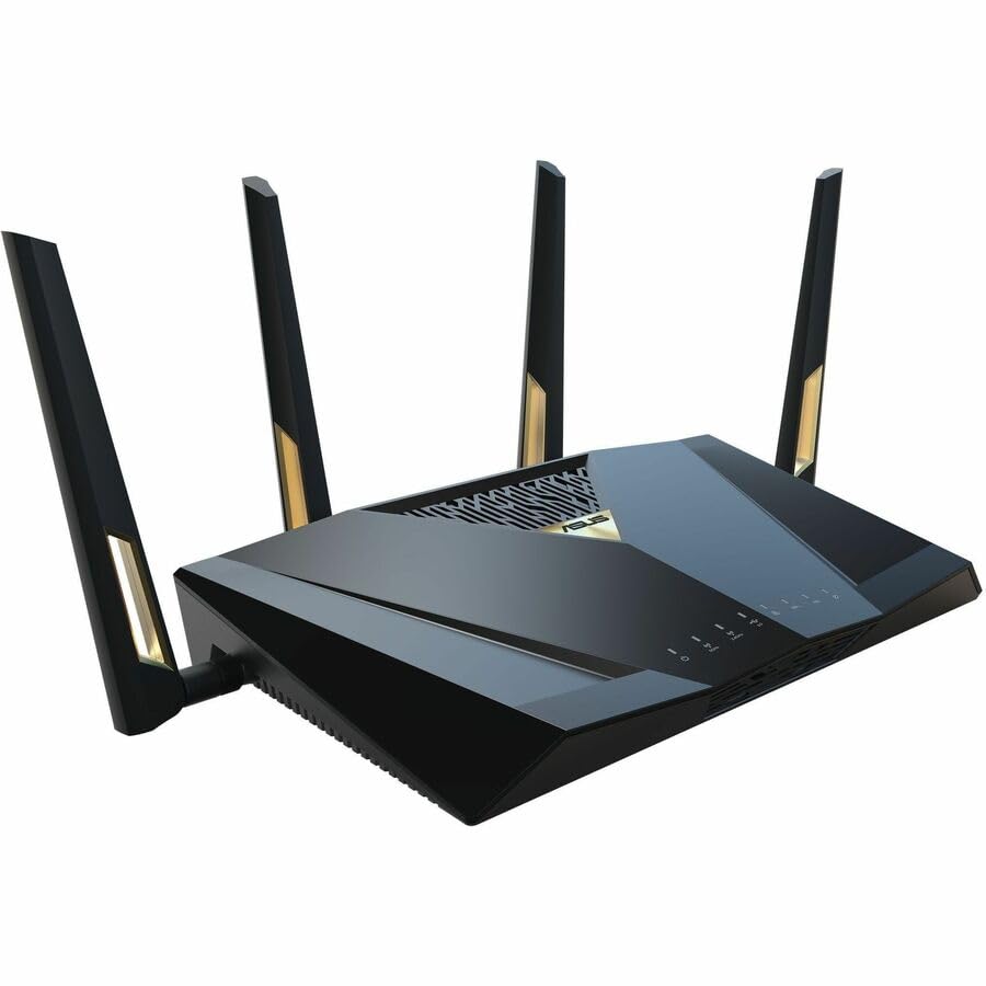 ASUS RT-BE88U: dual-band WiFi 7 router, dual 10G ports, high capacity, VPN, strong security, ideal for heavy use.