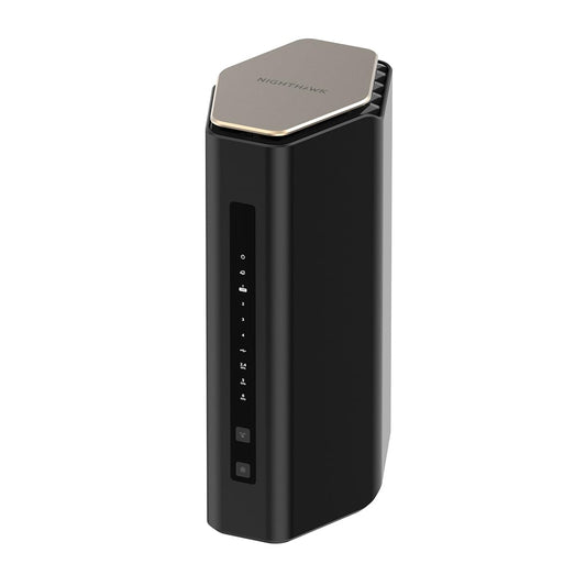 NETGEAR Nighthawk RS600: tri-band WiFi 7 router, up to 18Gbps, covers 3,300 sq ft, supports 150 devices, 10G port, secure.