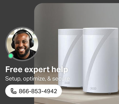 TP-Link Deco BE63: mesh WiFi 7 system, whole-home coverage, fast speeds, 2.5G ports, reliable and scalable network.