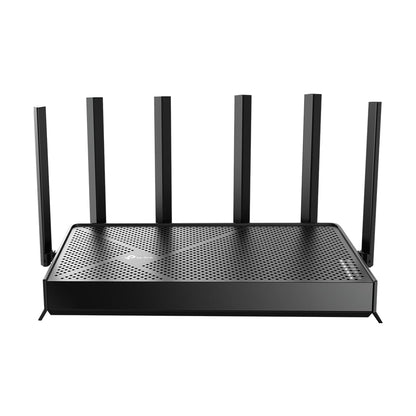 TP-Link Archer BE12000: tri-band WiFi 7 router, 6GHz support, 10G connectivity, smart assistant compatible.