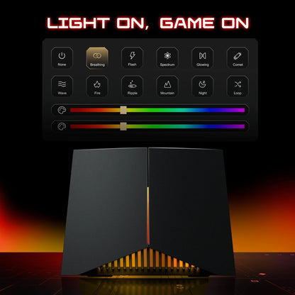 TP-Link Archer GE800: tri-band WiFi 7 gaming router, 12-stream, 10G ports, RGB, turbo acceleration, gaming optimized.