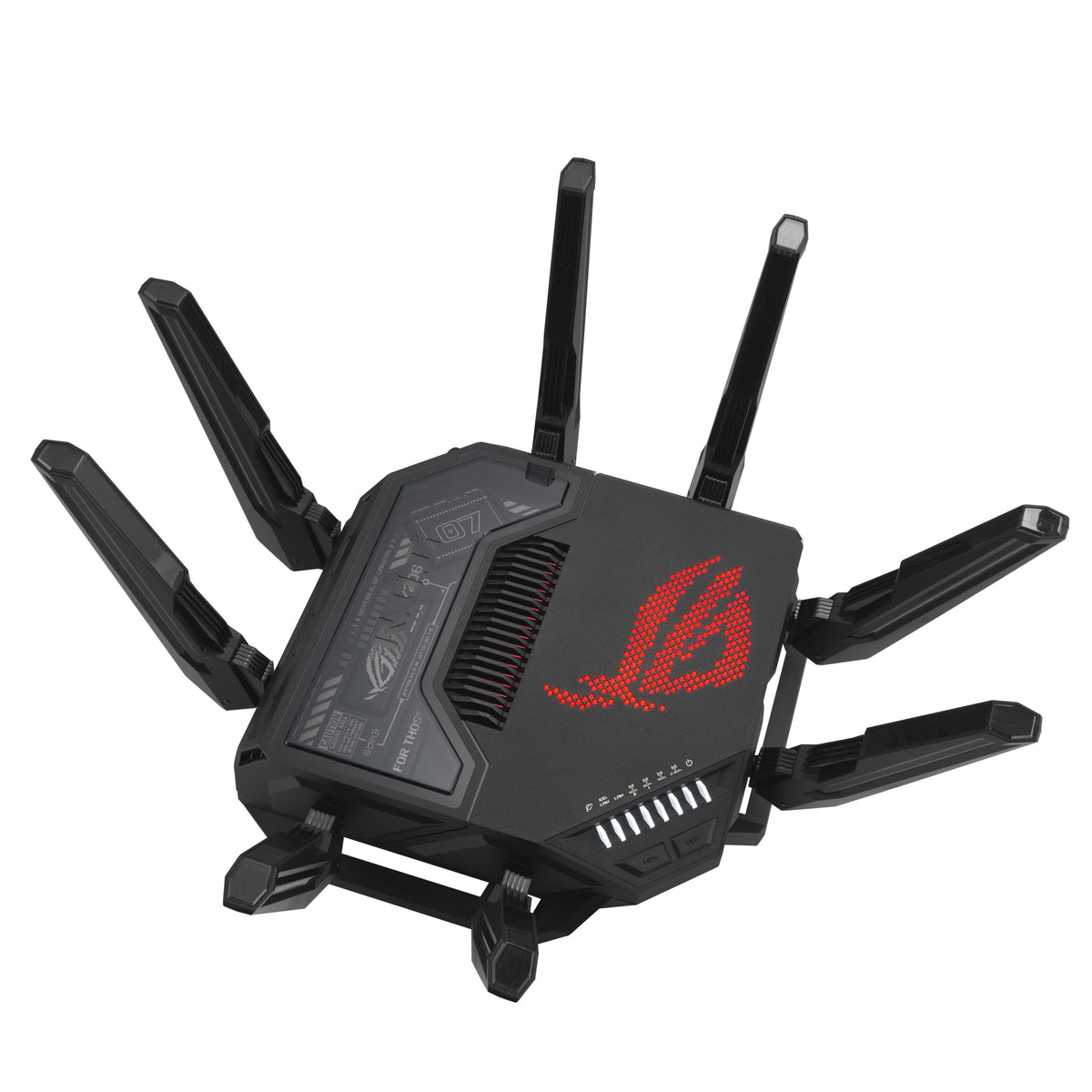 ASUS ROG Rapture GT-BE98 Pro: quad-band WiFi 7 router, dual 10G, gaming boost, VPN, high-end performance.