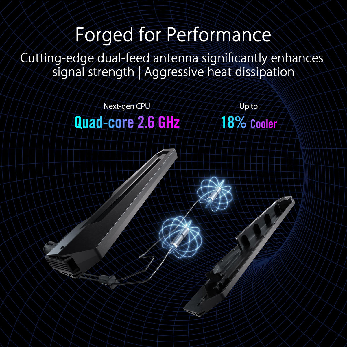 ASUS ROG Rapture GT-BE98 Pro: quad-band WiFi 7 router, dual 10G, gaming boost, VPN, high-end performance.