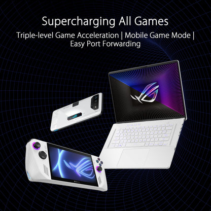 ASUS ROG Rapture GT-BE98 Pro: quad-band WiFi 7 router, dual 10G, gaming boost, VPN, high-end performance.